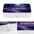 thumbnail image 4 of Galaxy Elegant Jewelry Box Organizer with Removable Compartment for Earrings - Portable PU Leather Case, 4 of 6