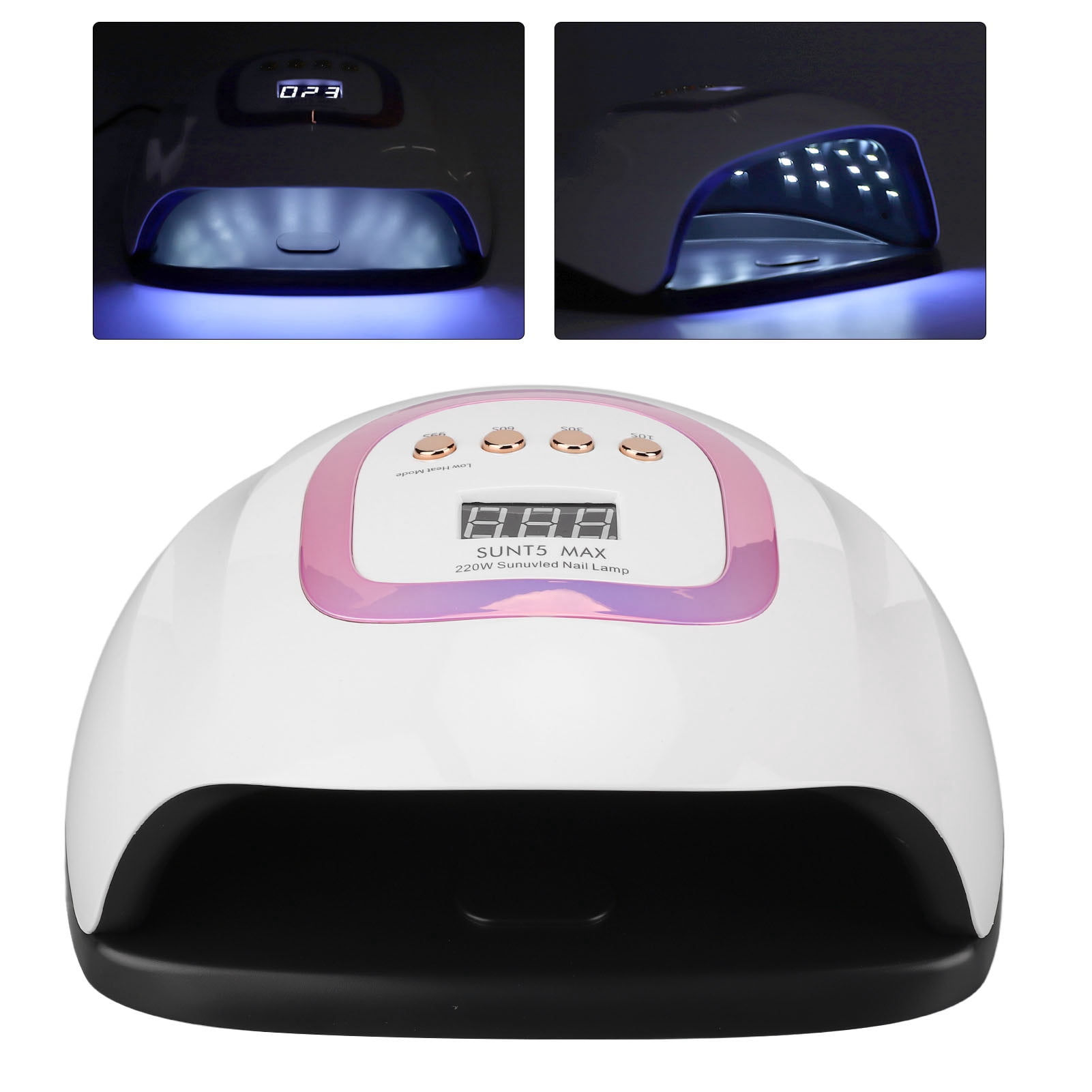 NFTIGB 220W Gel Nail Light 57 Dual Light Chips Infrared Sensor Nails Polish Manicure Dryer 100-240V US Plug