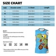 thumbnail image 5 of Goofa Dinosaur Riding a Motorcycle Printed Men's Sleeveless T-Shirt - Athletic Gym Workout Tank Top for Men - Moisture-Wicking, UPF 30+ Quick-Dry Muscle Tee-X-Large, 5 of 8