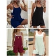 thumbnail image 4 of Ekouaer Summer Rompers for Women Floral Beach Sleeveless Shorts Overalls Boho Outfits 2026 Jumpsuit With Pockets, 4 of 6