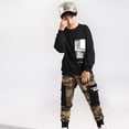 thumbnail image 6 of LYMAYTER Kids Boys Camouflage Cargo Pants Elastic Waist Leg Pockets Casual Outdoor Trousers 6-15Y, 6 of 8