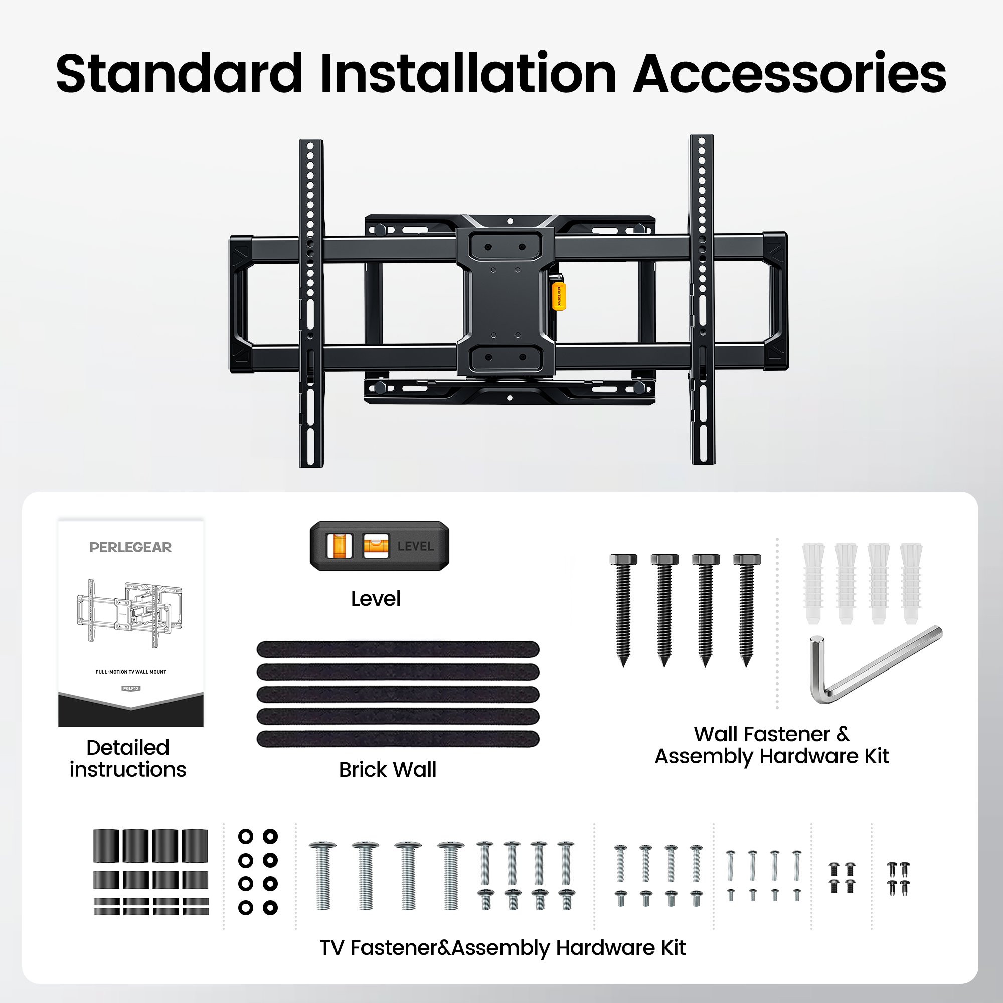 MountFTV Full Motion TV Wall Mount, 42-92 inch, 132 lbs photo 7
