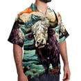 thumbnail image 2 of Yak Men's Short Sleeve Button Down Casual Beach Printed Shirts, 2 of 6
