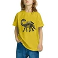 thumbnail image 1 of RXIRUCGD T-shirt en Coton pour Tout-Petits Garçons Filles Mode Mignon Col Rond Imprimé Manches Courtes (Jaune, Taille : 7 Ans), 1 of 6