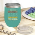 thumbnail image 2 of Only the Greatest Dads Get Promoted to Grandpa - Gender Reveal Party or Baby Shower Party, Mint 12oz Wine Tumbler, 2 of 5