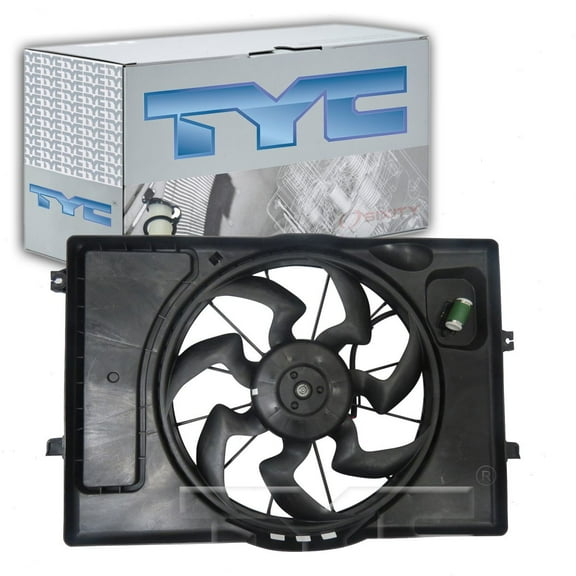TYC Dual Radiator & Condenser Fan Assembly compatible with Hyundai Elantra GT 2.0L L4 2018-2019