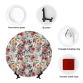 thumbnail image 4 of Sikiie Roses Mixed Zebra Bone China Decorative Plate Personality Ceramic Dinner Plate Crafts Decorative Ceramic Decorative Plate -8in, 4 of 6