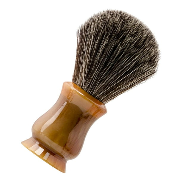 Brocha de afeitar para hombre, herramientas para afeitar la barba, brocha de jabón, accesorio de afeitado hecho a mano Marrón