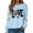 Sky Blue, variant on Towmus Womens Fall Winter Sweatshirt Shirts Graphic Sweatshirts Casual Long Sleeve Round Neck Sweatshirts Letter Printed Loose Top ffor Women Loose Fit