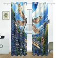 thumbnail image 2 of Anime Dragonfly and City Blackout Curtains for Living Room Bedroom 55W x 72/84L Insulated Window Drapes 2 Panels, 2 of 6