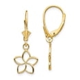 thumbnail image 3 of 14K Yellow Gold Polished Cut Out Flower Lever Back Earrings, 3 of 5