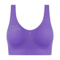 thumbnail image 6 of LNWUY Women's Hot Diamond Comfortable No Steel Ring Comfortable Gathering Non-marking Tank Top Breathable Bra Underwear Purple XXXXL, 6 of 6