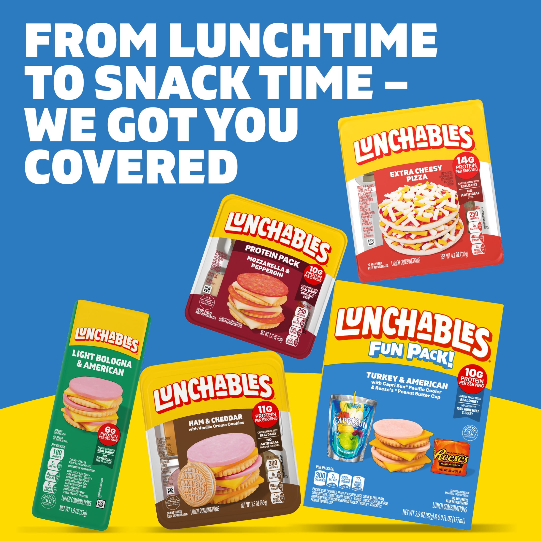Lunchables Turkey & American with Capri Sun Pacific Cooler & Reese's Peanut Butter Cup Fun Pack, 2.9 oz & 6 fl oz Package