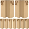 thumbnail image 1 of 24 Uds. Bolsa de mano de papel Kraft para vino tinto, bolsa de embalaje para bebidas y vino, bolsa de almacenamiento (un solo recipiente 11*9*35), 1 of 5