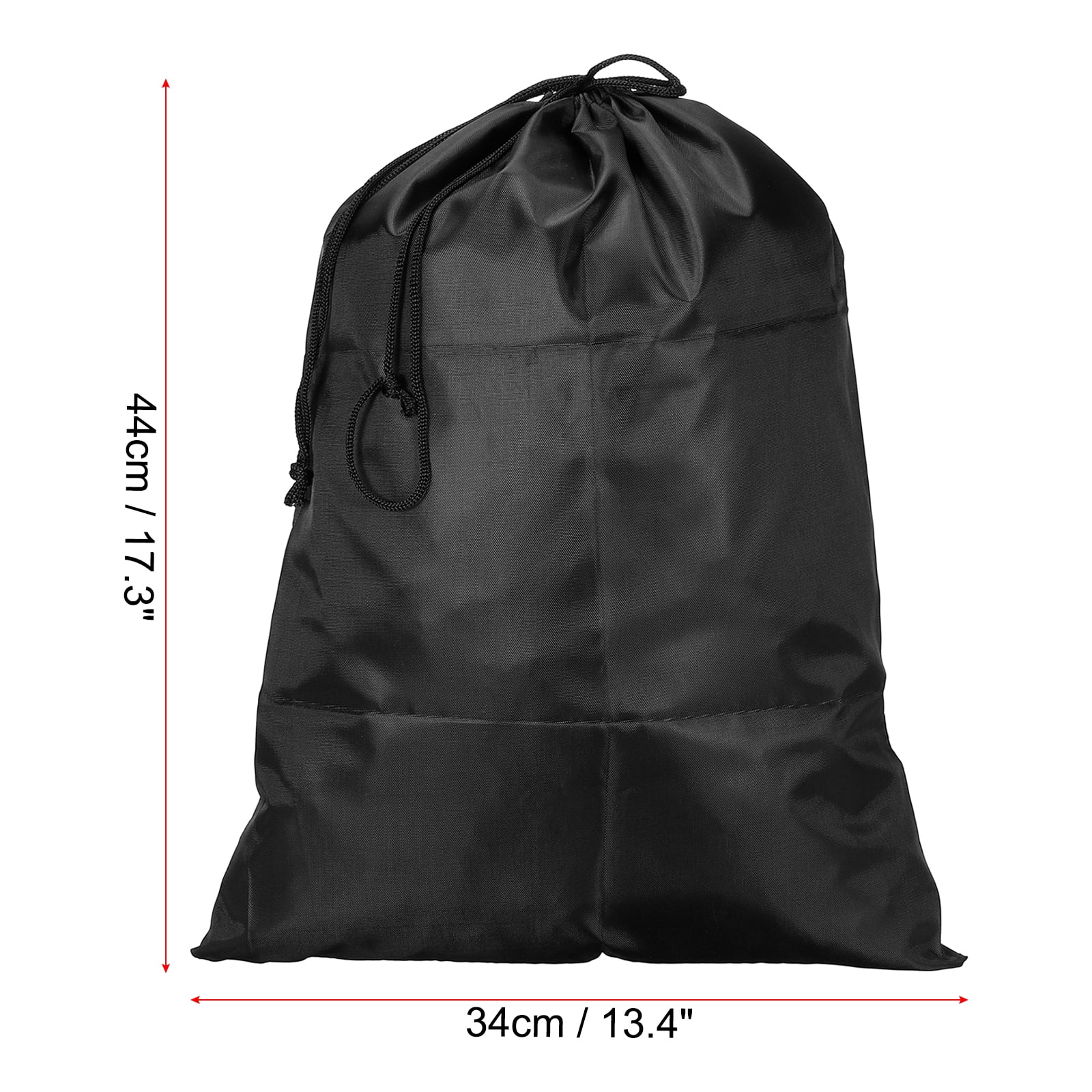 Unique Bargains Clothes Storage Drawstring Bag for Organizing and Travel Use Black 34X44cm