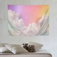 thumbnail image 4 of ONETECH Sunset Clouds Tapestry Wall Hanging Pink Sky Big Fluffy Cloud Soft Color Light Large Backdrop 40x30 Inch Thickened Fabric Aesthetic Wall Background, 4 of 7