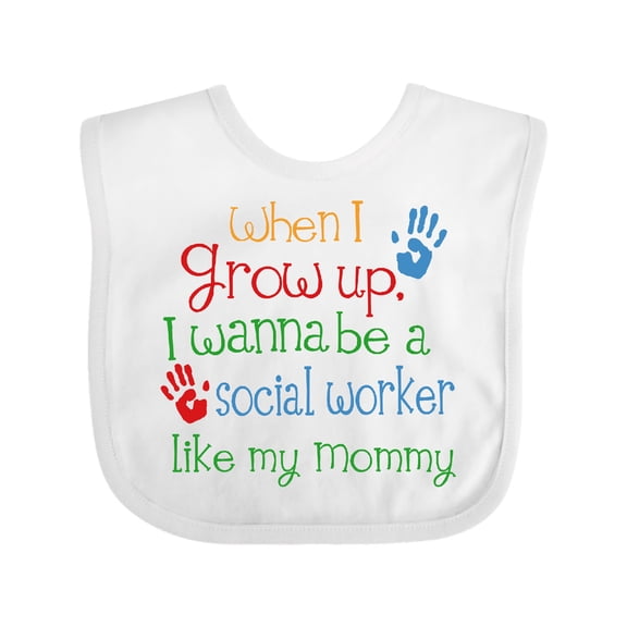 Inktastic Social Worker Like Mommy Boys or Girls Baby Bib