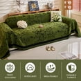 thumbnail image 5 of NAYOROOM Vintage Green Couch Cover,Chenille Sofa Cover Slipcover Sofa Towel Furniture Cover（71"x 118"）, 5 of 16