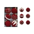 thumbnail image 2 of Flocked Christmas Balls, Christmas Ornament Set, Multiple Style Decorations, Macaron Colored Foam Material, 8cm Size, for Christmas Tree Decorating, Holiday Party Decor, Festive Home Accents, 3 Piece, 2 of 8
