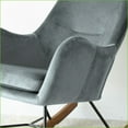 thumbnail image 6 of Rocking Chair, Light Gray Velvet with Foam, 38.5"H x 27.5"W x 36"D | Velvet | Foam, 6 of 7