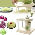 thumbnail image 1 of Picadora de repollo | Cortadora de verduras rotativa multifunción | Cuchillas de acero inoxidable intercambiables | Base antideslizante | Manivela Easy Spin | Para ensaladas Ensalada de col con, 1 of 6