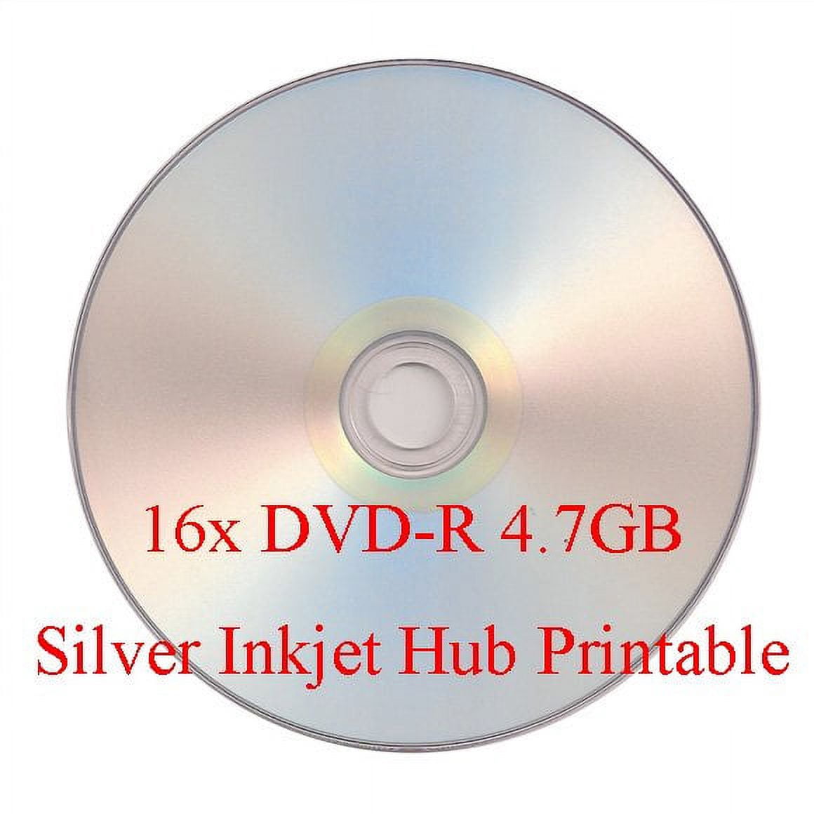 Smart Buy DVD-R 4.7gb 16x Silver Printable Inkjet Blank Record Disc 100 Disc