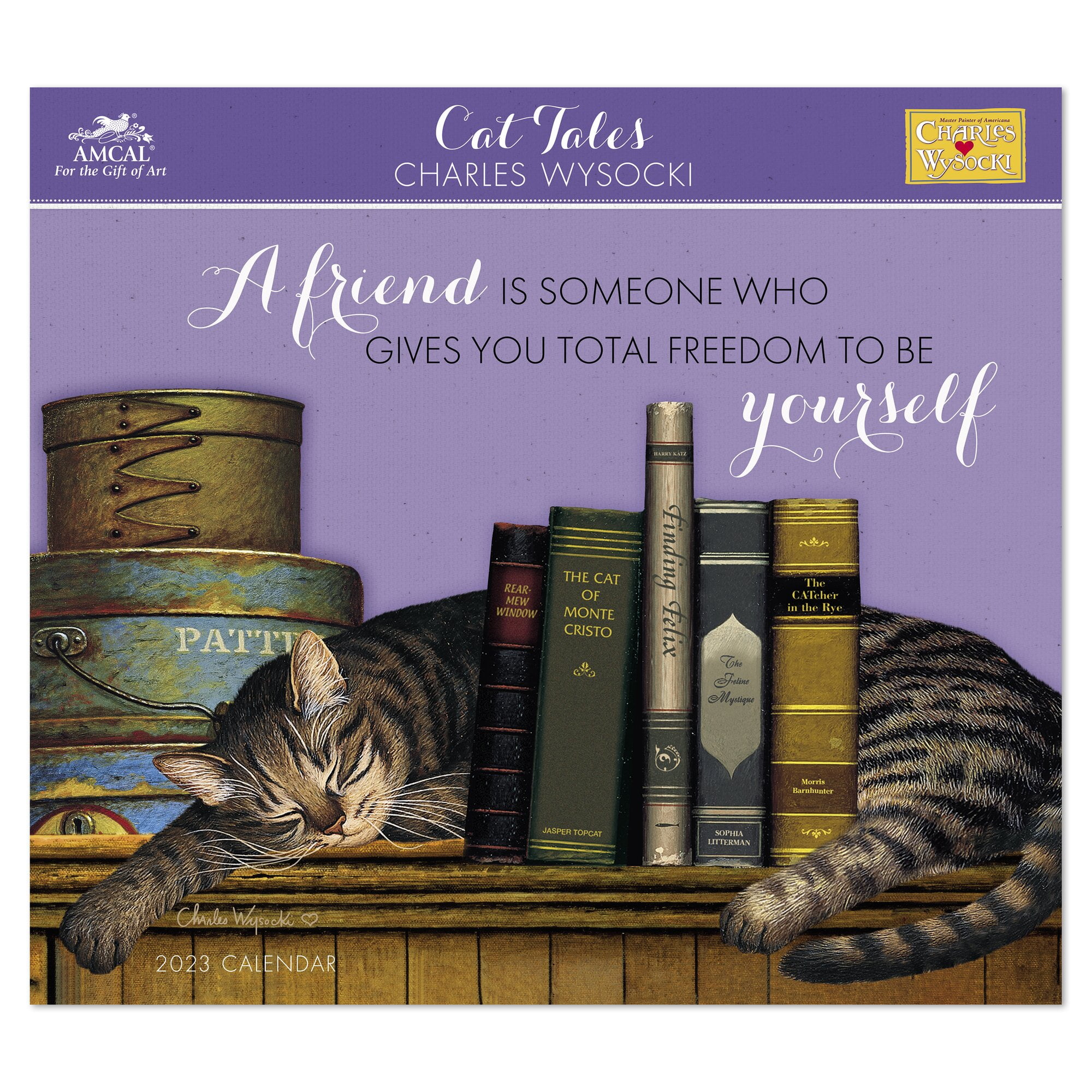Charles Wysocki Cat Tales 2023 Monthly Wall Calendar 13 12 x 12 - Wall Calendars