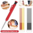 thumbnail image 1 of Muyoka MTFun L谩piz de carpintero L谩piz mec谩nico de agujero profundo Sacapuntas incorporado L谩piz de construcci贸n con recargas Herramienta de marcado de pisos de madera para carpintero Arquitecto de c, 1 of 6