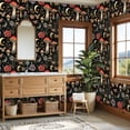 thumbnail image 4 of Peel and Stick Wallpaper Magical Mushrooms Celestial Flowers Butterflies Stars Wall Mural 23.6in x 9.8ft Self Adhesive Removable Wall Paper Renter Friendly Wallpaper for Nursery Bedroom Cabinets, 4 of 8