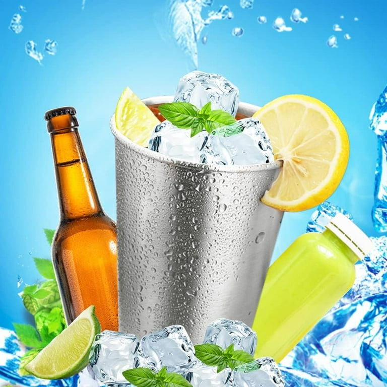 Wattne Stainless Steel Cups, 8oz Silver Metal Tumblers, Unbreakable  Stackable Drinkware for Camping, Travel, Everyday - Walmart.com