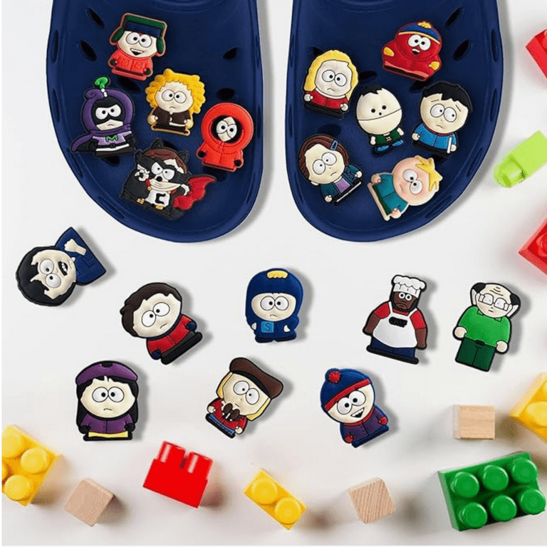 IVASKY 30Pack Anime Shoe Clog Charms,Wristband Decoration & Party Favors for Kids,Boys & Girls South Park, Kids Unisex, Size: One Size