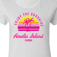 thumbnail image 4 of Inktastic Summer Enjoy the Sunshine Amelia Island Florida in Pink Women's T-Shirt, 4 of 5