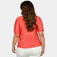 thumbnail image 2 of Blusa con moño en escote Roman Fashion modelo 1780 Talla extra coral 40, 2 of 5