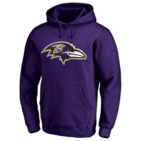 Men's Purple Baltimore Ravens Primary Logo II Pullover Hoodie