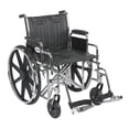 thumbnail image 1 of Silla de ruedas de transporte bariátrica resistente Drive Medical Sentra EC con brazos de escritorio desmontables y reposapiés abatibles, color negro, 1 of 1