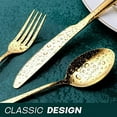 thumbnail image 4 of 24 PCS Cutlery Set Shiny Gold with Hexagon Handle Forged Stainless Steel For Home Hotel Use Service for 6, 4 of 6