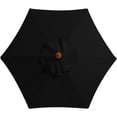 thumbnail image 1 of YOPTOP Parasol de Remplacement pour Parasol de 6,6 Pi à 6 Baleines, Parasol de Marché pour Table, Parasol d'Extérieur pour Terrasse, Housse de Remplacement, Noir, 1 of 8