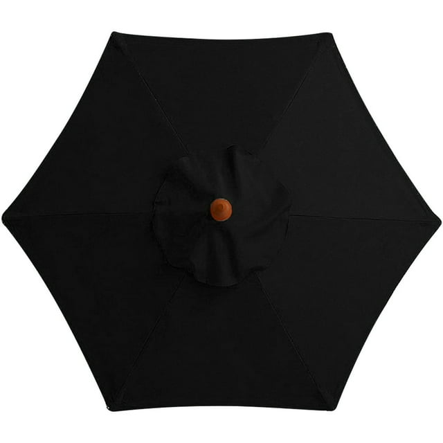 Remplacement de Parasol pour Parasol de 6,6 Pieds 6 Nervures Table de Marché Parasol de Terrasse Extérieur Housse de Remplacement
