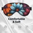 thumbnail image 3 of Salouo Colorful Blooming Flowers Pattern Sleep Mask,Sleep Eye Mask & Blindfold Eye Sleep Shade Cover with Elastic Strap Soft Eye Cover Eyeshade for Night Sleeping Travel & Nap, 3 of 7