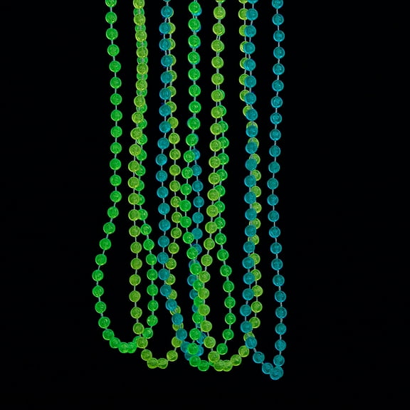 Glow-in-the-Dark Beaded Necklaces, Jewelry, Birthday, Party Favors, 24 Pieces