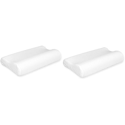 Mainstays Memory Foam Standard Contour Pillow, Set of 2