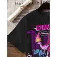 thumbnail image 3 of Summer Young Boy Casual Vintage Dinosaur Print Short Sleeve Round Neck T-Shirt, Cotton, 3 of 6