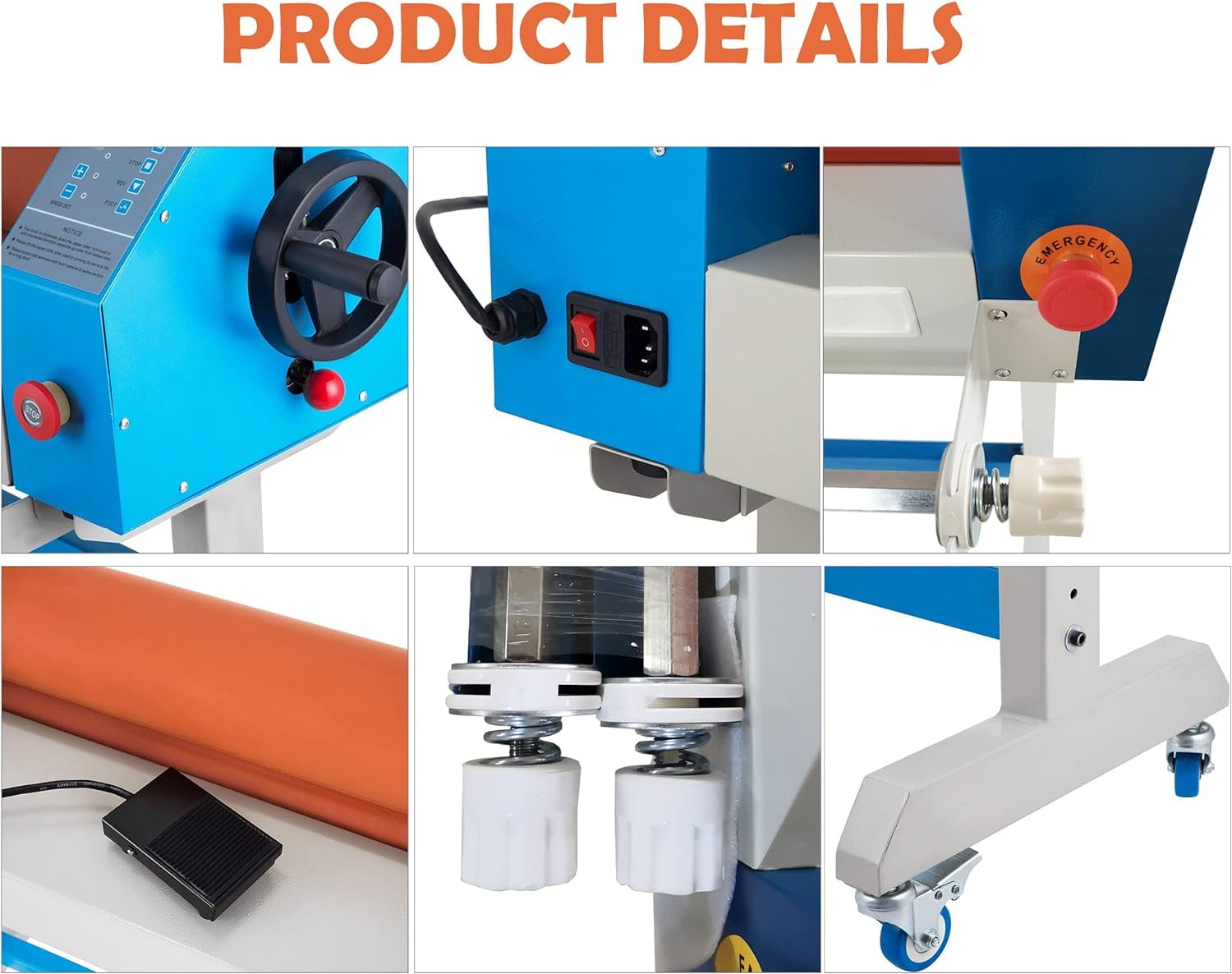 51" Electric/Manual Cold Roll Laminator Cold Laminating Machine with Film Release Rod for Office Photo Laminating