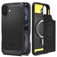 thumbnail image 1 of Funda Spigen Rugged Armor MagFit para iPhone 16 con MagSafe, 1 of 8