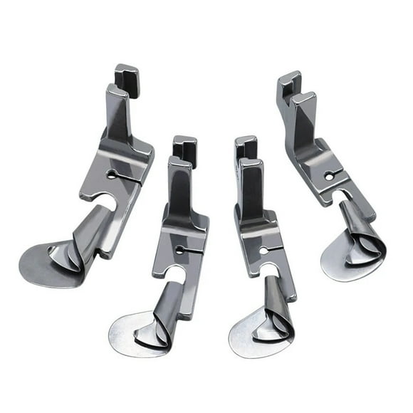 3 PCs Industrial Sewing Machine Curved Hemming Foot Silk Chiffon Skirt Crimping Presser Foot Hem Pull Tube Presser Foot ,Ultimate Precision Stitching