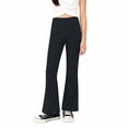 thumbnail image 4 of CONZONE Flared Pants for Little Girls High Waist Girls Bootcut Pants Solid Color Trendy Fall Back To School Trousers with Pockets Size 5-6 Years, 4 of 4