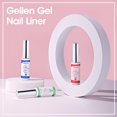 thumbnail image 3 of Gellen Gel Liner Nail Polish, 6 Colors Red Pink Green Nail Art Gel Nail Polish Set, Gel Polish Soak Off UV Cure Gel Built Thin Nail Brush Valentine's Day Gifts for Women, 3 of 9
