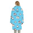 thumbnail image 2 of TheFound Blanket Hoodie Cartoon Animal Print Sherpa Lining Hooded Sweatshirt, 2 of 6