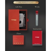 Automatic Ignition Classic Brass Kerosene Lighter, Refillable, Soft-Flame, Safety Lock, Relief Carving, Inlay, Unique, Luxury, Collectible, Fathers Gift, Thorens Gen 1 Single Claw Eye of Diamond