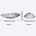 thumbnail image 4 of Foldable steamer basket adjustable steamer insert stainless steel steamer insert steamer vegetable steamer steamer insert saucepans folding steamer with anti-hot pull-out handle and non-slip legs, 4 of 9